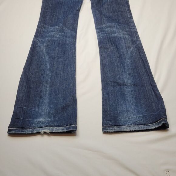 25 MEK OAXACA DISTRESSED BOOT FLARE WIDE miss me buckle  embroidered JEANS - Picture 8 of 16